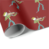 Vioolspelende stokmannetje cadeaupapier (Rol Hoek)