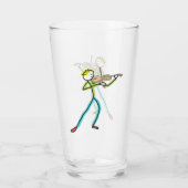 Vioolspelende stokmannetje glas (Achterkant)