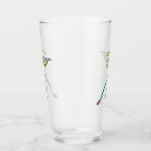 Vioolspelende stokmannetje glas (Links)