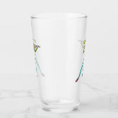 Vioolspelende stokmannetje glas (Rechts)