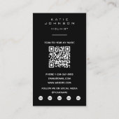 Vioolspeler Cellomuzikant Foto QR-code Visitekaartje (Achterkant)