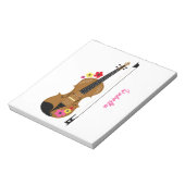 Vioolspeler  Custom Floral Notitieblok (Linkerzijde)