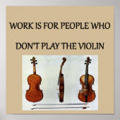 vioolspeler geeft t-shirts poster (Voorkant)