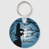 Vioolspeler Gepersonaliseerd Sleutelhanger (Voorkant)