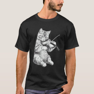 Vioolspeler Kat Viool Muzikant Snaarspeler Klassie T-shirt