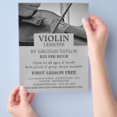 Vioolspeler, Reclame voor vioollessen Flyer (Hand)