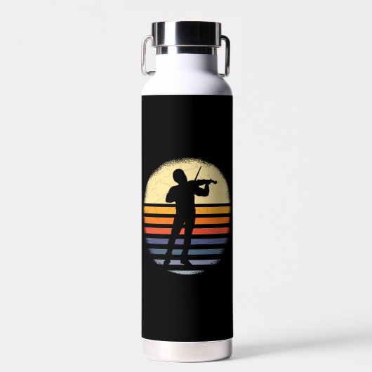 Vioolspeler Retro Waterfles (Voorkant)