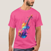 Vioolspeler Stropdas-Dye Violist Muziekinstrument T-shirt (Voorkant)