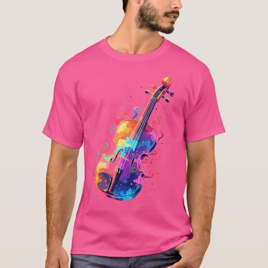 Vioolspeler Stropdas-Dye Violist Muziekinstrument T-shirt (Voorkant)