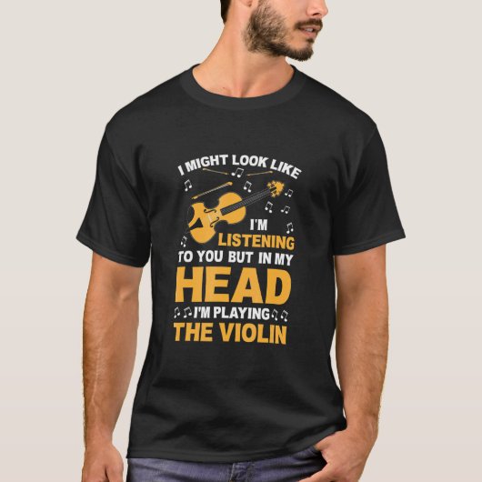 Vioolspeler Violist Instrument T-shirt (Voorkant)