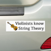 Vioolspelers kennen snaartheorie voor vedelaars bumpersticker (Op auto)