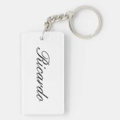 Viooltekensleutelhanger voor violist of musicus sleutelhanger (achterkant)