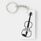 Viooltekensleutelhanger voor violist of musicus sleutelhanger (Voorkant)