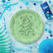 Viooltekst Kerstboom Papieren Bordje (Feest)