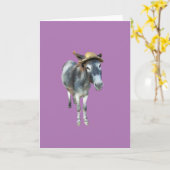 Viooltje de Ezel in het Pet van het Stro met Kaart (Gele Bloem)