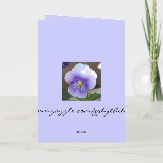 Viooltje Kaart (Achterkant)