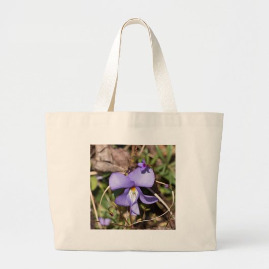 Viooltje met Bluets Grote Tote Bag (Voorkant)