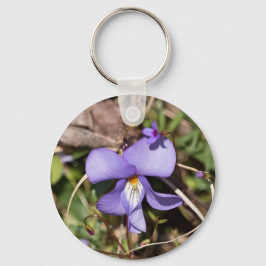 Viooltje met Bluets Sleutelhanger (Voorkant)