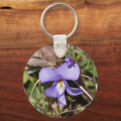 Viooltje met Bluets Sleutelhanger (Voorkant)
