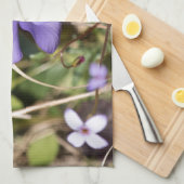 Viooltje met Bluets Theedoek (Quarter Fold)