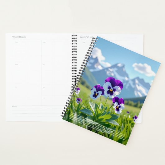Viooltje Symboliek Kalender Planner (Display)