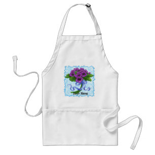 Viooltjes bloemen Boeket Standaard Schort