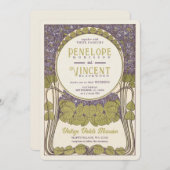 viooltjes bruiloft uitnodiging (Voorkant / Achterkant)