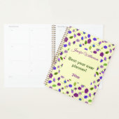 Viooltjes en bladeren oppervlaktepatroon Beste jaa Planner (Display)