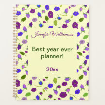 Viooltjes en bladeren oppervlaktepatroon Beste jaa