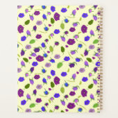 Viooltjes en bladeren oppervlaktepatroon Beste jaa Planner (Achterkant)