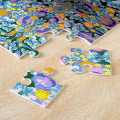 Viooltjes en lampen legpuzzel (Zijkant)