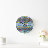 Viooltjes en lampen ronde klok (Huis)