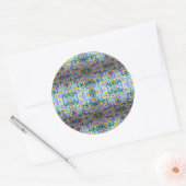 Viooltjes en lampen ronde sticker (Envelop)