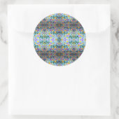 Viooltjes en lampen ronde sticker (Tas)