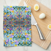Viooltjes en lampen theedoek (Quarter Fold)