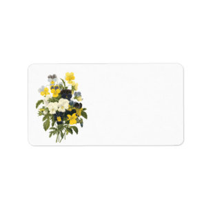 Viooltjes en Pansy Flowers Botanische labels