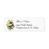 Viooltjes en Pansy Flowers Retouradres Labels (Voorkant)