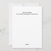 Viooltjes en papavers feestdagenkaart (Achterkant)