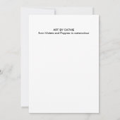 Viooltjes en papavers kaart (Achterkant)