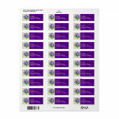 Viooltjes en vlinders etiket (Full Sheet)