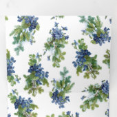 Viooltjes en wintertakken met dennen Foto Drieluik Wenskaart (Binnenzijde eerst)