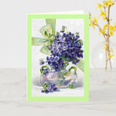 viooltjes Groeten Kaart (Gele Bloem)