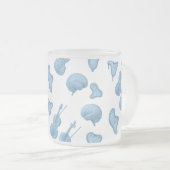 Viooltjes, Hersenen en Smeltende Onvolmaakte Klokk Matglas Koffiemok (Voorkant rechts)