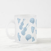 Viooltjes, Hersenen en Smeltende Onvolmaakte Klokk Matglas Koffiemok (Links)