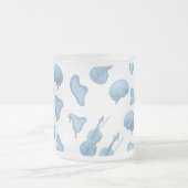 Viooltjes, Hersenen en Smeltende Onvolmaakte Klokk Matglas Koffiemok (Center)