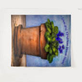 Viooltjes in bloei wandkleed (Voorkant (horizontaal))