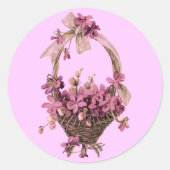 Viooltjes in een Basket Sticker (Voorkant)