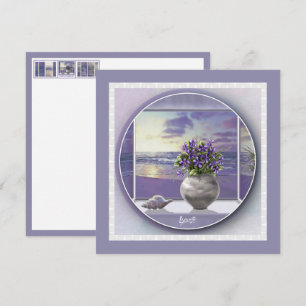 Viooltjes in een maanpot