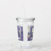 Viooltjes in een maanpot acryl drinkbeker (Links)