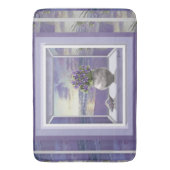 Viooltjes in een maanpot badmat (Voorkant Verticaal)